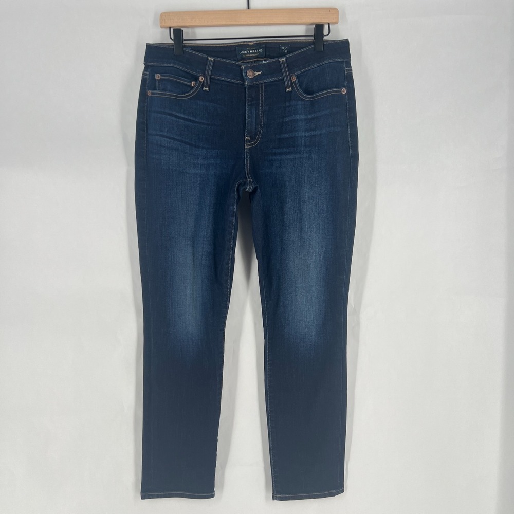 Lucky Brand Lolita Crop Jeans Womens 30‎ Blue Denim Cotton Dark Wash Skinny Leg